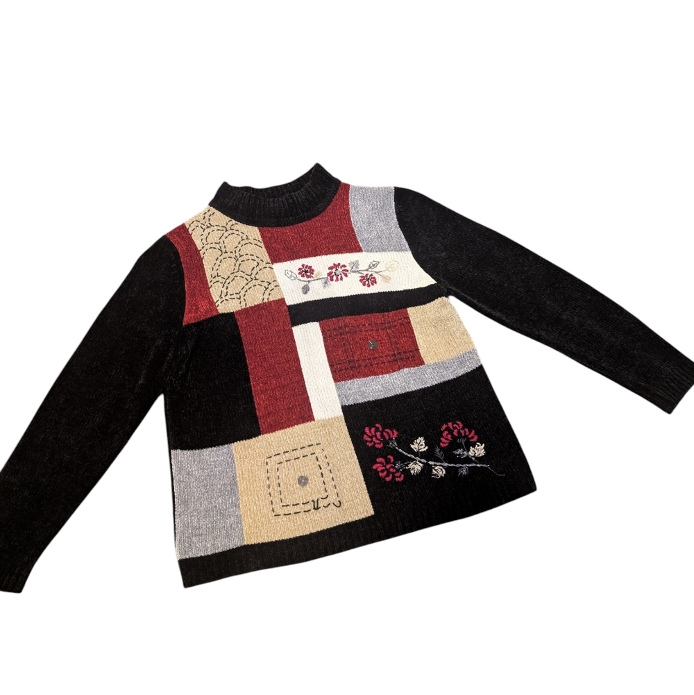 Alfred Dunner Patch Work Sweater